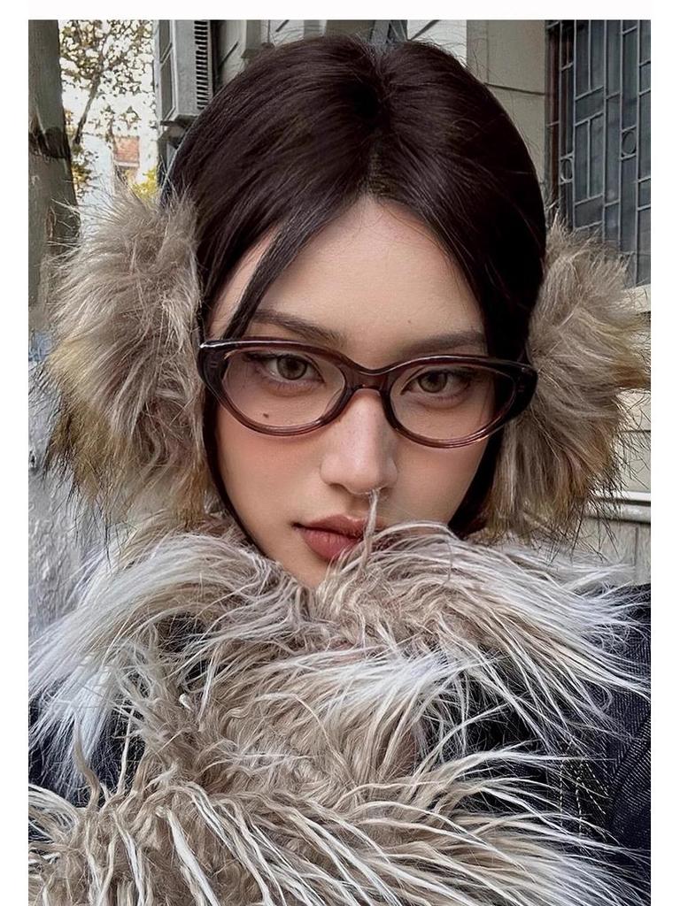 Retro Cat Eye TR90 Frame Glasses: Anti-Blue Light, Plain Lenses for Women 81059