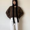 HIGH CHEEKS Wool Blend Slim Knit Muffler_HC249OMF001M
