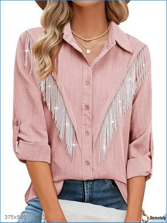 Summer Women's Unique Vertical Stripe Print Long Sleeve Shirt