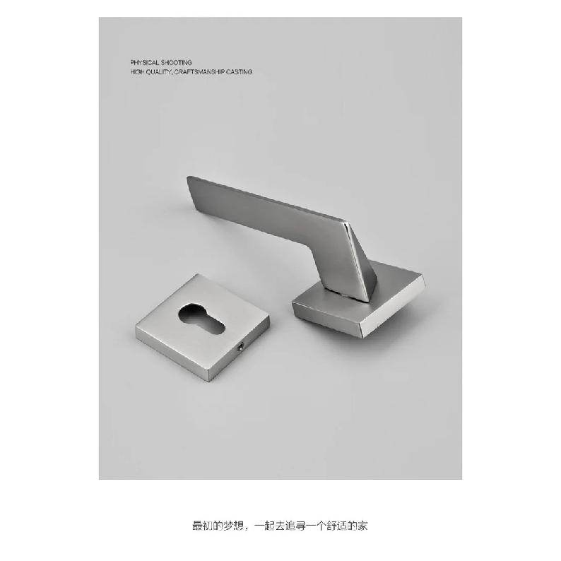 Indoor Bedroom Silent Room Door Lock Nordic Nickel Brushed Split Lock Simple Household Handle Lock