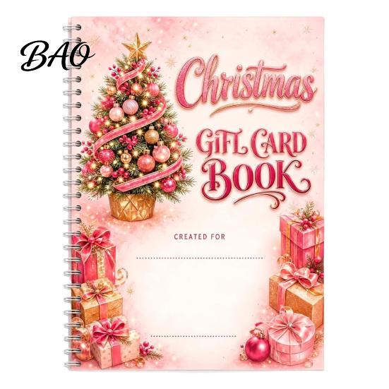 Tarjeta Sorpresa Interactiva Navideña DIY Libro de Regalo Navideño con Espiral, Folleto 5x7, Organizador 10 Páginas Tarjetas Felices, Regalos para Familia, Amigos,