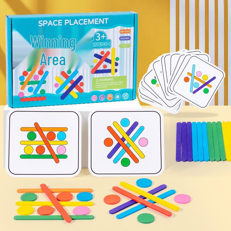 Wooden Rainbow Popsicle Sticks: Imagination & Color Recognition Puzzle for Toddlers