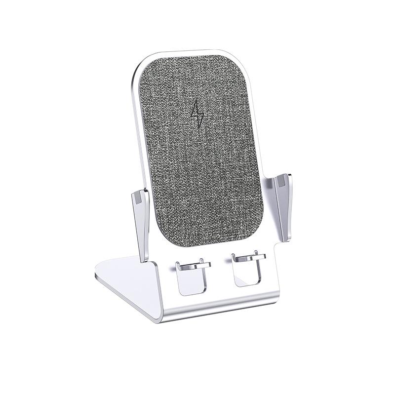 15W Aluminum Alloy Wireless Charging Stand for Apple & Android - Fast Desktop Vertical Charger