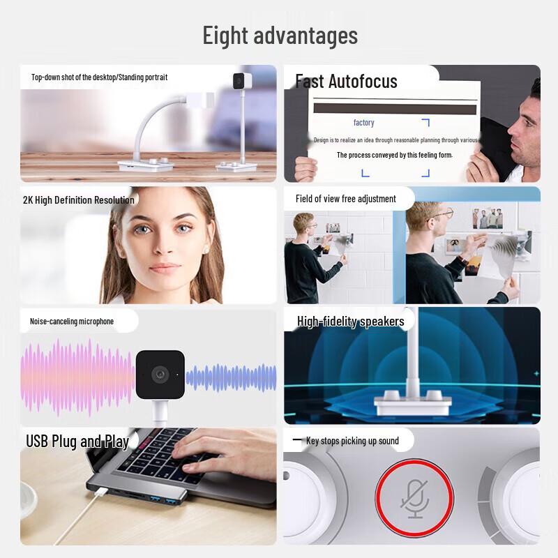 HIKVISION 2K HD USB PC Camera with Microphone and Autofocus