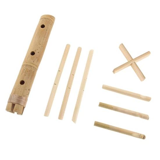 Mori no Kami Glasses Stand for 3 Natural Handmade by Shishinan Bamboo Workshop Glasses, Bamboo, Beige,