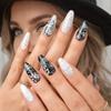 Lace Design Nail Foils Stripe Pattern Black White Nail Art Stickers Sequin Effect Leopard Print Nail Decals Nail Decoration