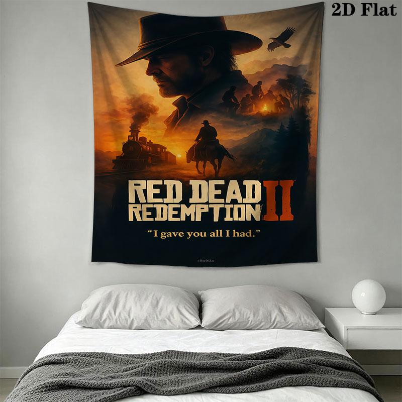 RDR2 plakát Závěsná látková deka Dekorativní tapiserie do ložnice obývacího pokoje Domácí dekorace