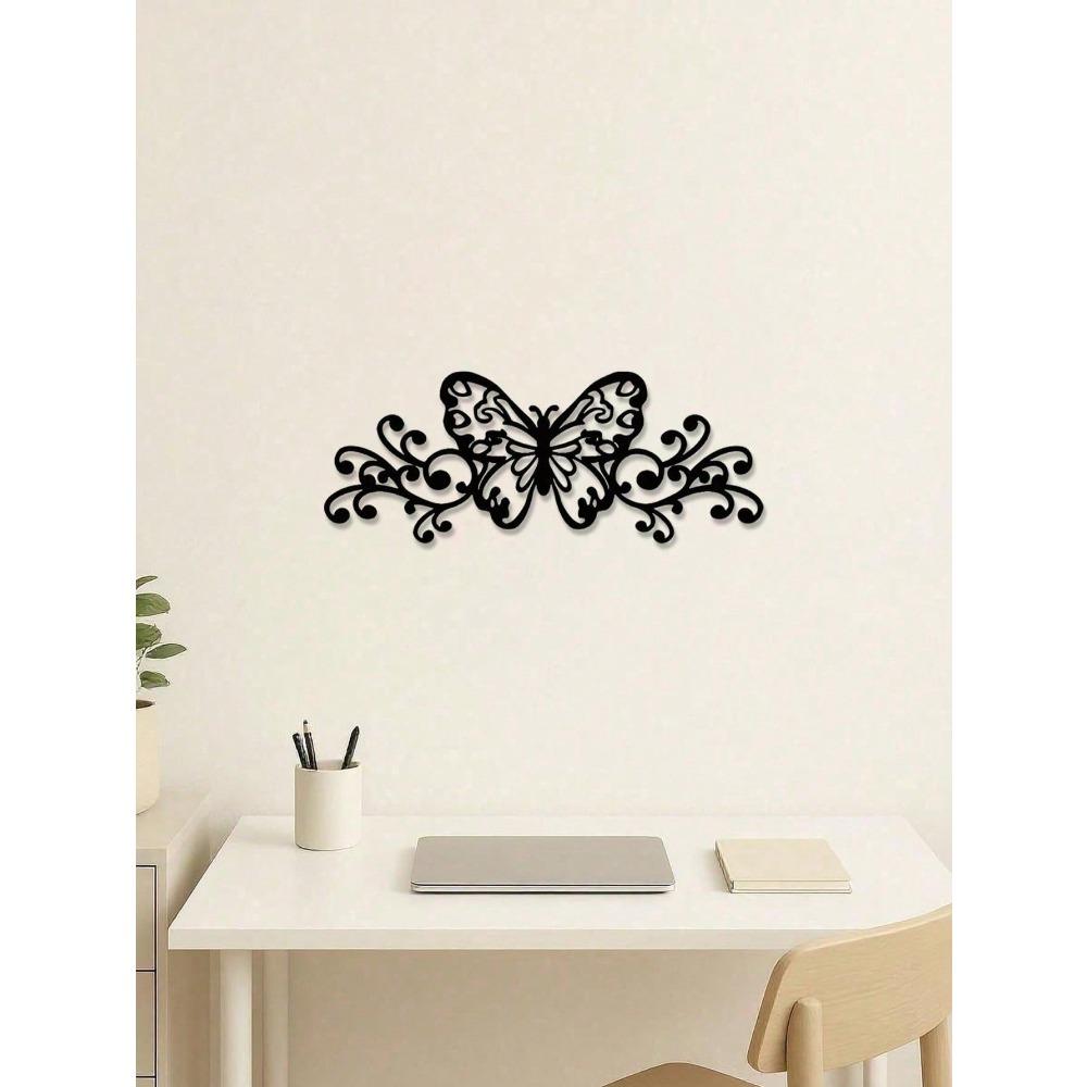 Wrought Iron 3D Butterfly Wall Art Vintage Home Decor Rustproof Waterproof Outdoor Metal Sculpture Easy Hang Unique Gift