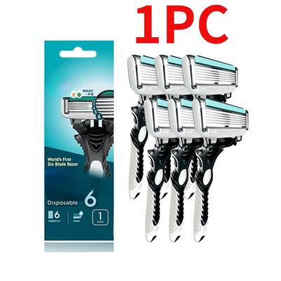 1pc Men's Razor Blade Shaving Cassettes Men Shaver 6 Layer Straight Razor Beard Machine Safety Razor Blades