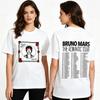 Bruno Mars The Romantic Tour 2026 Nové datum Tričko Červená Růže Vintage Grafický Potisk Trička Vysoká Kvalita Bavlna Ležérní Unisex Oblečení
