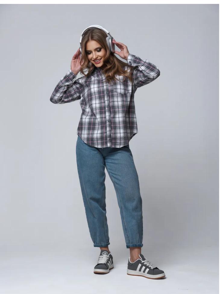 Autumn 2025 Women's Casual Plaid Shirt