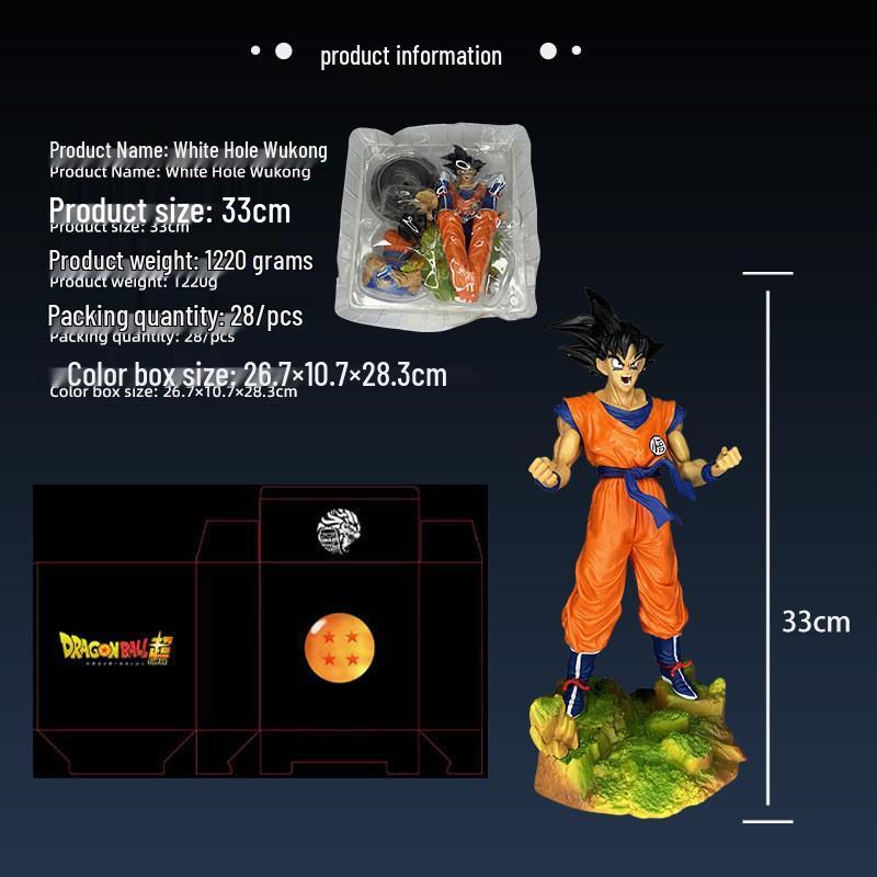 Dragon Ball Super Saiyan Goku Black Myth White Hole Anime Statue Figure