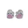 Pink Heart Korean Ear Studs for Women - High-End Luxury Design, Versatile and Elegant Jewelry Piece.