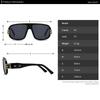 Oversized Vintage Pilot Sunglasses Big Frame Women Men Luxury Designer Sun Glasses Punk Metal Rivet Shades