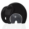 Home Décor Lucky Charm Elephant Mother & Child | Piano Finish Ceramic Figures - (Set of 2 Piece, Black and Grey)