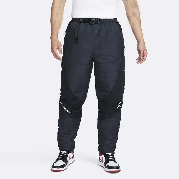 Jordan Logo Pattern Woven Recreation Eco-friendly Water Resistant Padded Trousers Men Bottoms Black DC9659-010