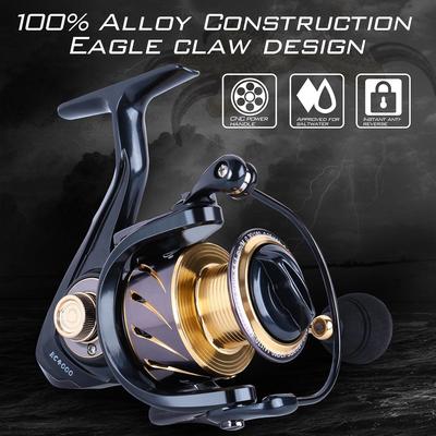 Mulinello da pesca spinning Bobina in acciaio inossidabile Attrezzatura da pesca Sinistra Destra intercambiabile per acqua dolce