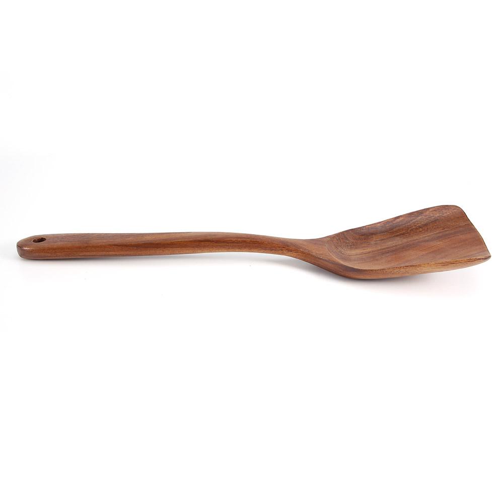 Natural Wooden Spatula Turner Fried Shovel Cooking Kitchen Utensils Shovel (31.5*7.5cm)