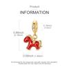 Dalarna Horse Charm 925 Silver Red Power Courage Loyalty Dignity Pendant Fit Bracelet New Year Gift Jewelry for Women
