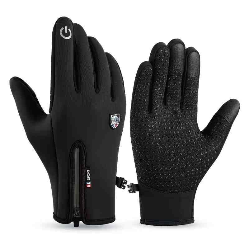 

Touchscreen Compatible Outdoor Gloves with Zipper Closure for Cold Weather Activities Windproof and Flexible Design for Enhanced Dexterity and Comfort L чёрный