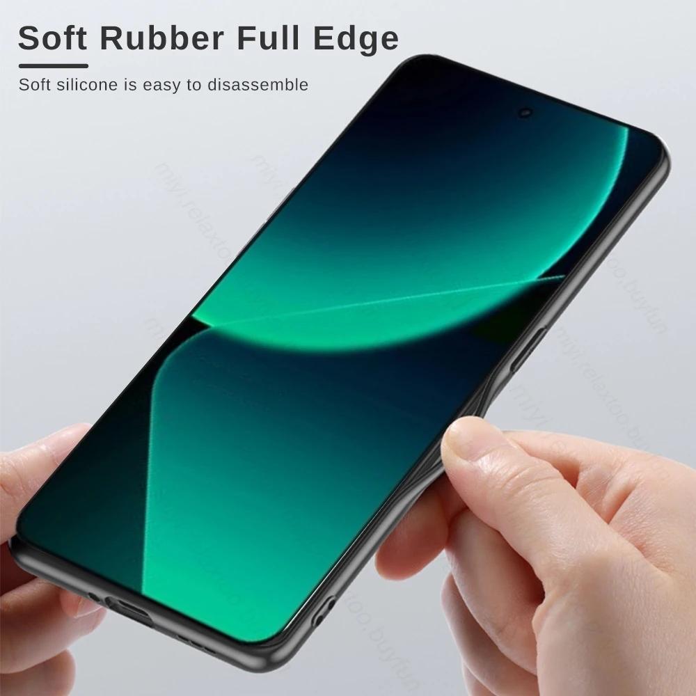 Чехол из овчины для Xiaomi 14T Pro 14 T матовая защита камеры TPU Soft Edge — фото 6