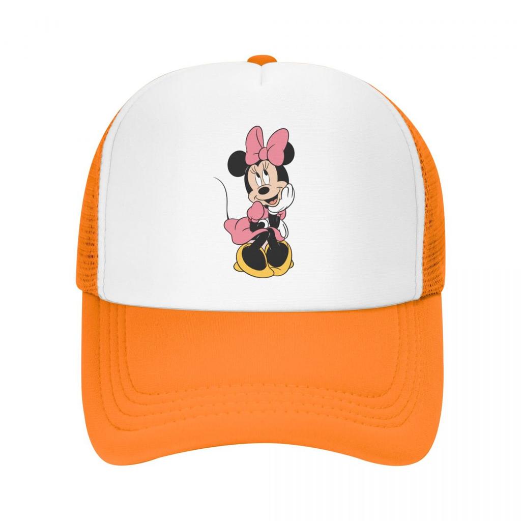 Minnie Mouse Mickey Mesh Trucker Hat Vintage Unisex Breathable Meshback Baseball Cap Adjustbale