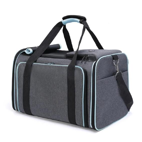 Collapsible Pet Bag for Outdoor Travel Portable Expandable Backpack Shoulder Cat Carrier Bag Handheld Dog Travel Carrier for Car