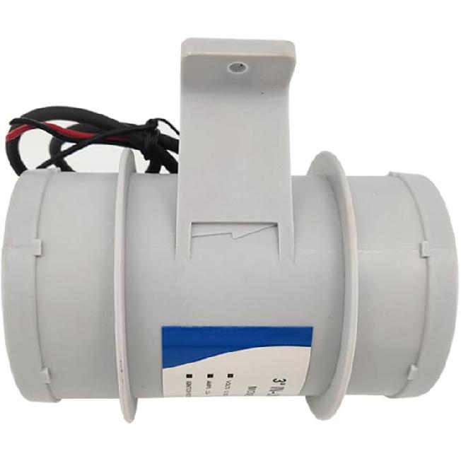 ISURE MARINE 3 inch Inline Blower,12V Silent Blower Marine Bilge Air Blower for Air Circulation in Ducting, Vents