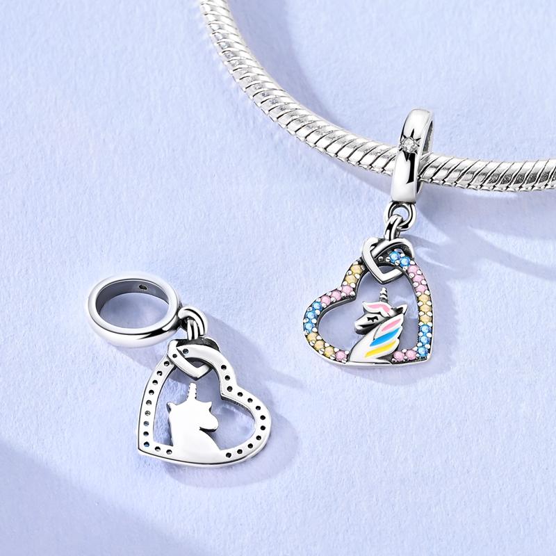 Copper Happy Puppy Lucky Charms Bead Cz Zirconium Bear Blue Elephant Love Dangle Fit Original Bracelet Diy Jewelry