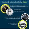 Large World Map Wall Clock, Metal Minimalist Modern Clock, Round Silent Non-Ticking Battery Operated Wall Clocks for Living Room/Home