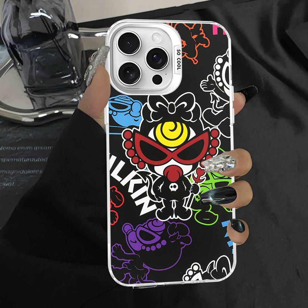 Japan Fashion H-Hysteric M-Mini For iPhone 17 16 15 14 13 12 11 Pro Max Plus Matte Color Back Phone Cover