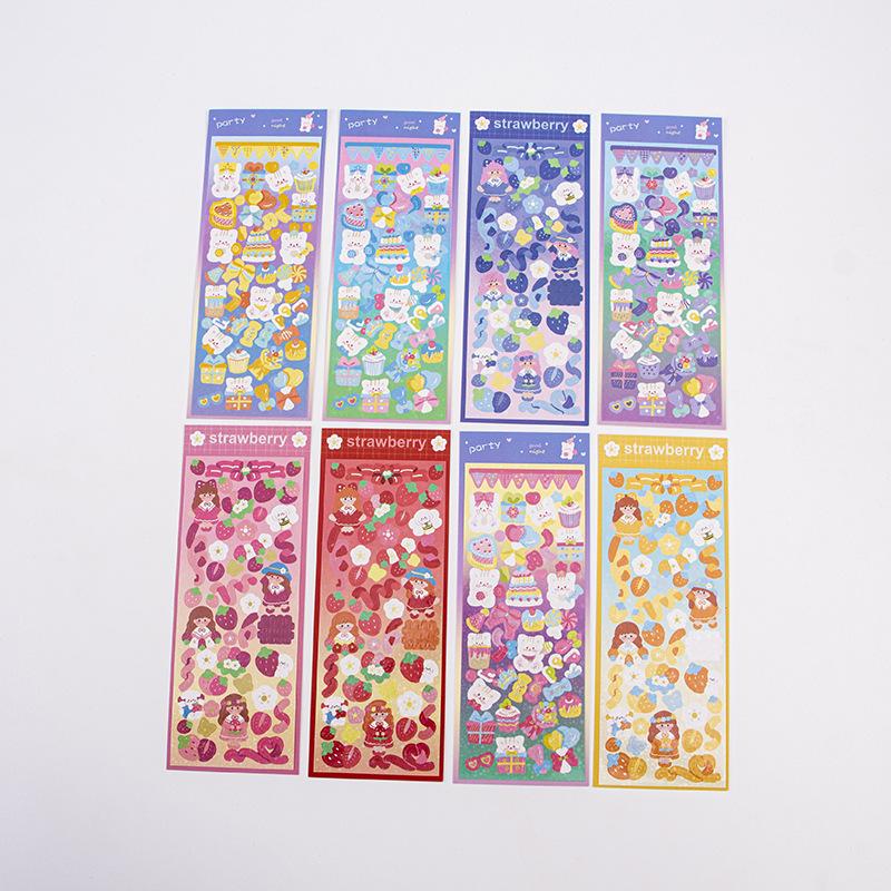Cartoon Laser Guka Stickers: Flash Film Journal & Photo Frame DIY Decorative Stickers No