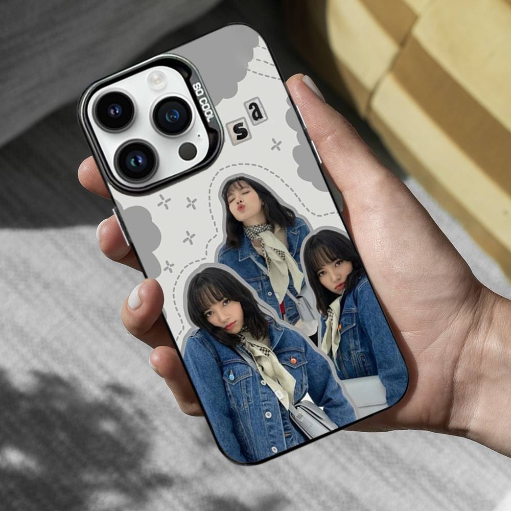 Hot L-LISA K-Korea Singer Phone For iPhone 14,17,13,12,11,16,15,Mini,Pro,SE,XS,MAX,Black Matte Silicone Cover Case