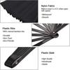 New 1Pcs Vintage Black Chinese Style Folding Fans Kung Fu Fan Wedding Party Dance DIY Solid Color Pocket Hand Craft Decoration