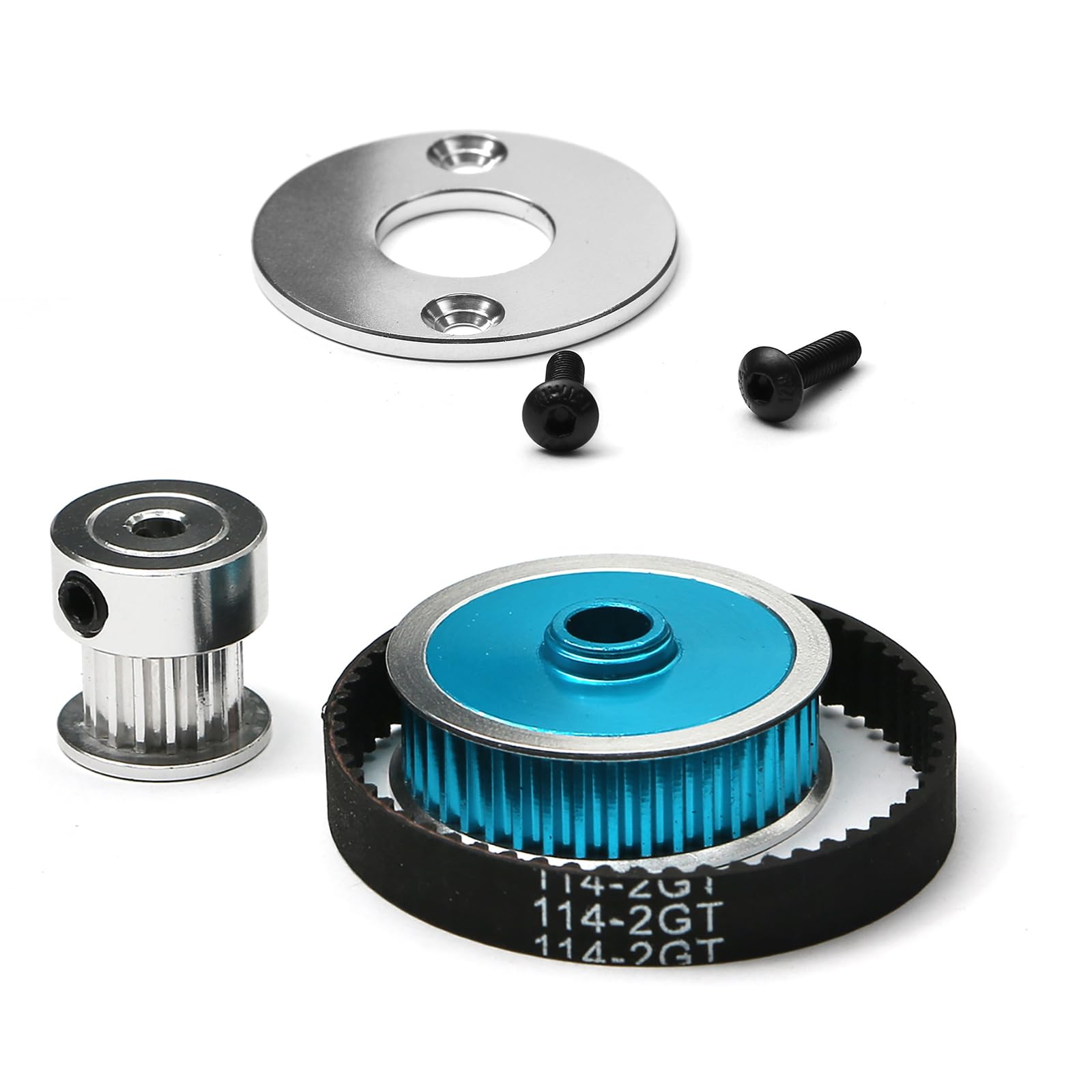 

Replacement RC Rubber Gearbox Belt with Metal Gear Set for Tamiya TT02 Chassis Upgrade RC Crawler 1/10