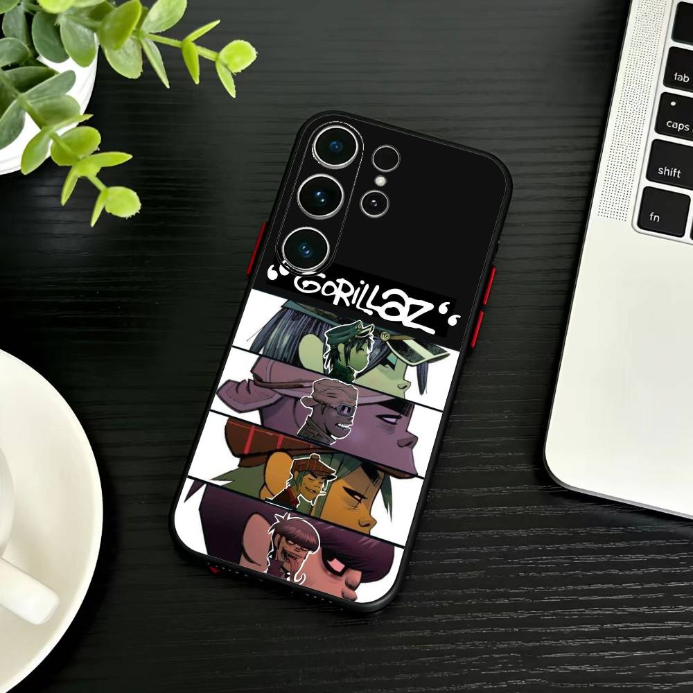 Comic R-Rock Band G-gorillaz   Phone Case For Samsung S26,S25,S24,S23,S22,S30,S21,Ultra,Plus,FE 5G Black Soft Cover