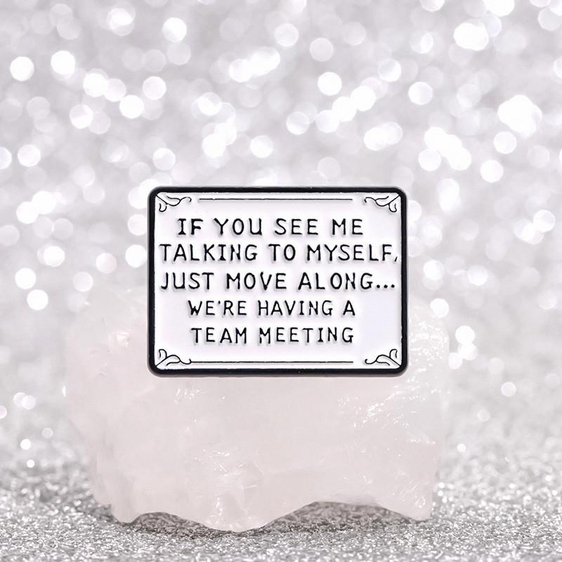 Fun Cartoon Eyecatching Brooch With Elegant White Geometric Style For All Gender Fashion