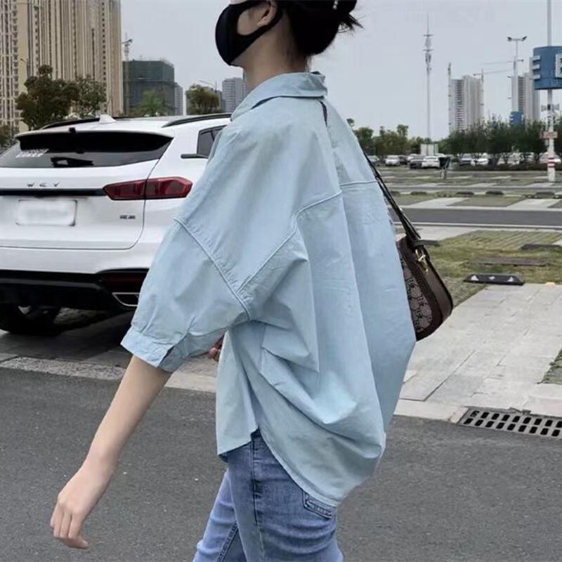 Women'S Loose  Irregular Casual Solid Color Long Sleeve Thin Shirt