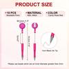 PATIKIL 10pcs Beaded Pens Retractable Badge Reel Beaded Pens Bulk Beaded Ballpoint Pens Black Ink for DIY Making Office Worker Waitress Writing