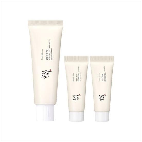 Beauty of Joseon Soleil de secours: Riz + Probiotiques (SPF50+ PA++++) Set 50ml (+10ml*2)