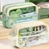 DIY Transparent Pen Bag 5 Grid Stationery Box Transparent Pencil Case  Office School Supplies