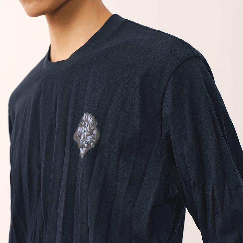 Sketch Men's 2026 Spring Loose Fit Round Neck Long T-Shirt