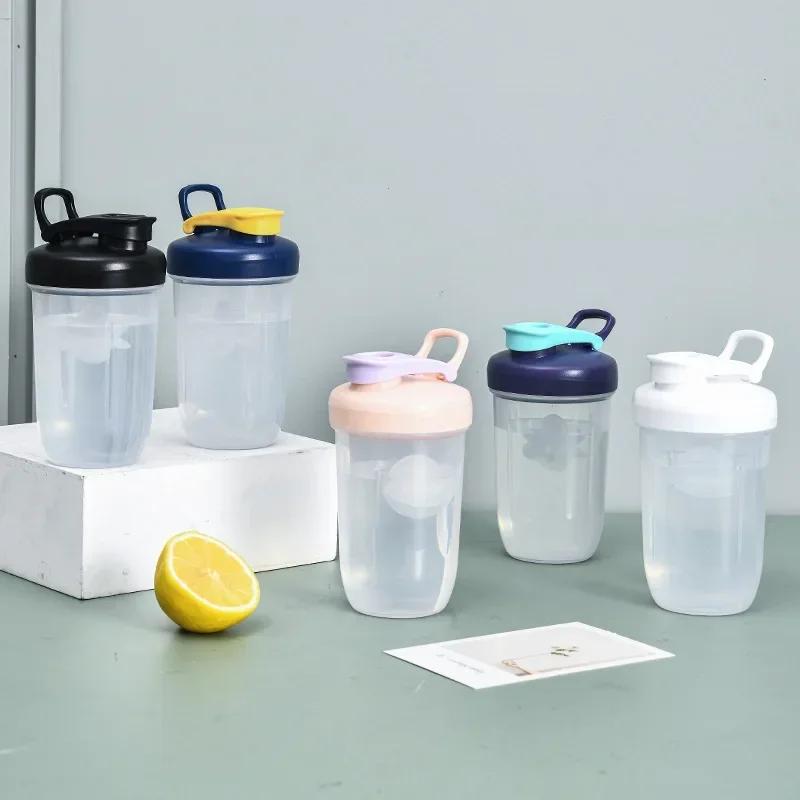 Shaking Cup 400ml Protein Powder Shaker Bottle Leak Proof Water Bottle for Gym Outdoor Fitness Training Sport Mixing Cup