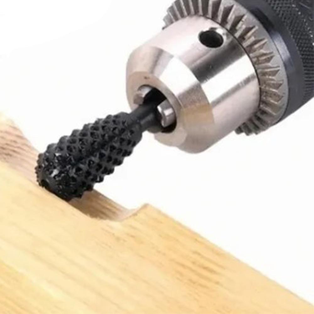 5pcs Black Finish Rotary Drill Bits Set High Carbon Steel Twist Drill Bits Set Wood Carving