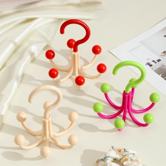 Hook with Six-claw Design Space Saving Hangers No-Punch Durable Load-bearing Hook for Kitchen Bathroom Bedroom