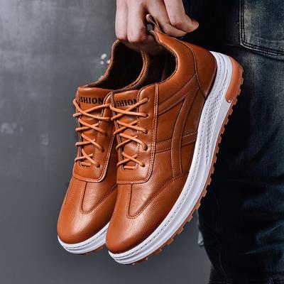 Nouvelles Chaussures pour Homme Tendance et Légères Chaussures en Cuir à la Mode Diffusion en Direct Basse Montante à Lacets Cuir Chaussures Décontractées pour Homme