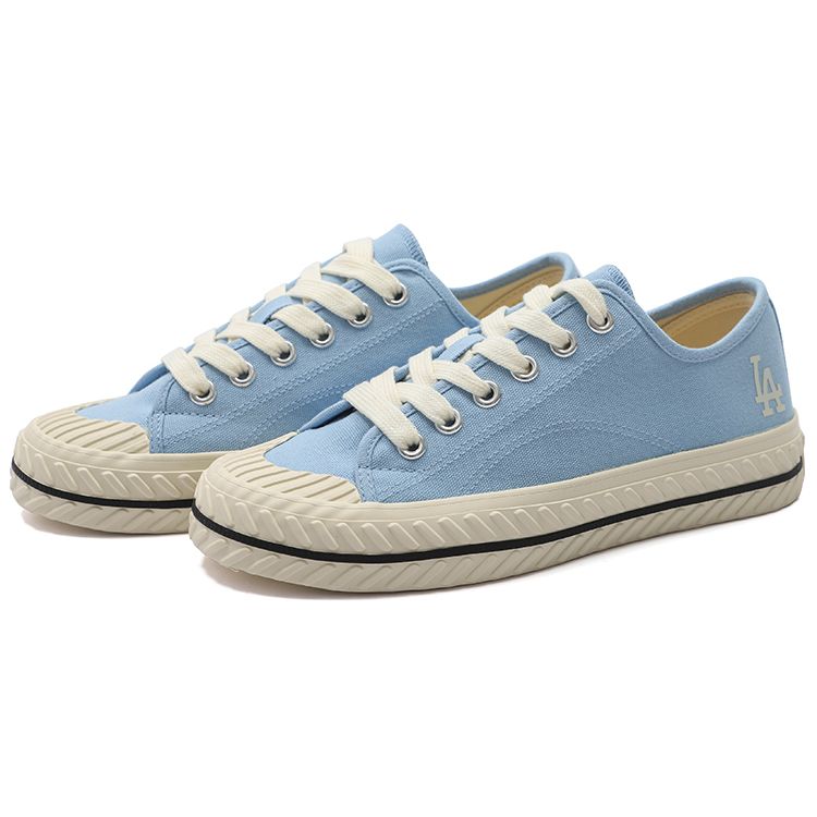 MLB Playball Origin Comfortable Durable Breathable Lightweight Low-Top Canvas Shoes Unisex Sneakers Light-Blue 3ACVVA11N-07BLL
