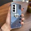 Luxury Bling Rhinestone Heart Ring Bracket Clear Phone Case for Samsung Galaxy S26,S25 Edge Stand Cover