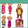 Niedliche Mascha und der Bär Figuren Spielzeug Sammlermodell Kinder Geburtstagsgeschenk Ornament