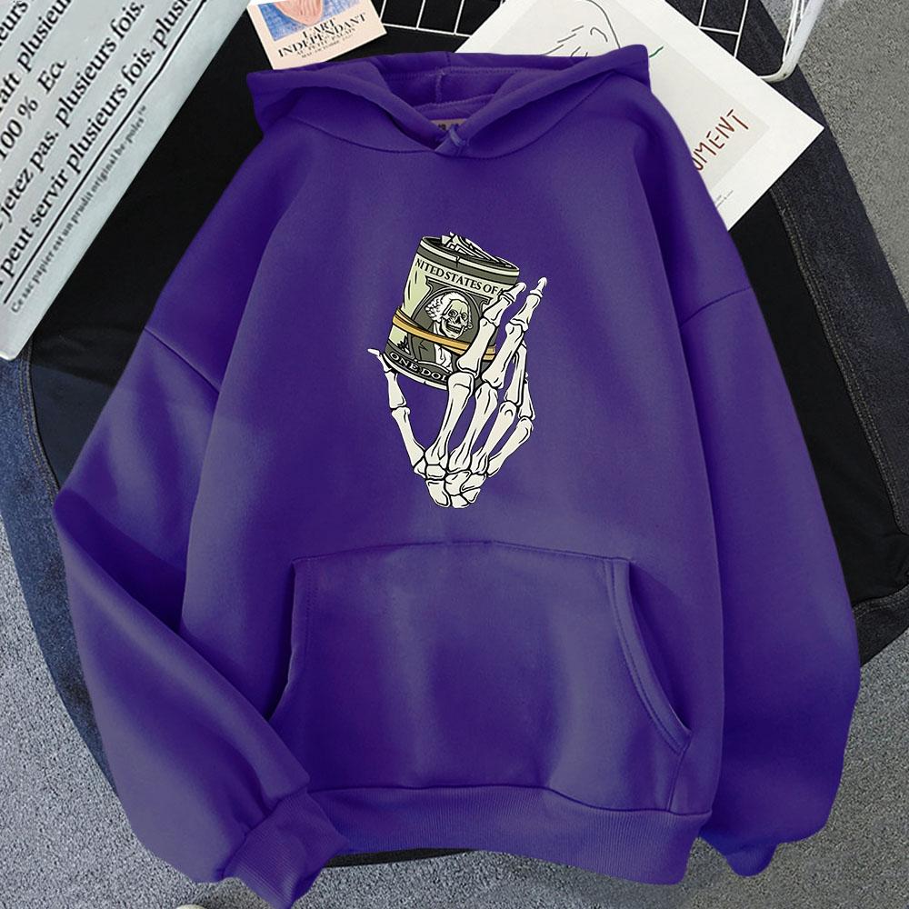 Money Roll 100 Hundred Dollar Hoodies Long Sleeve Male Sweatshirts High Street Streetwear Women Casual Mens
